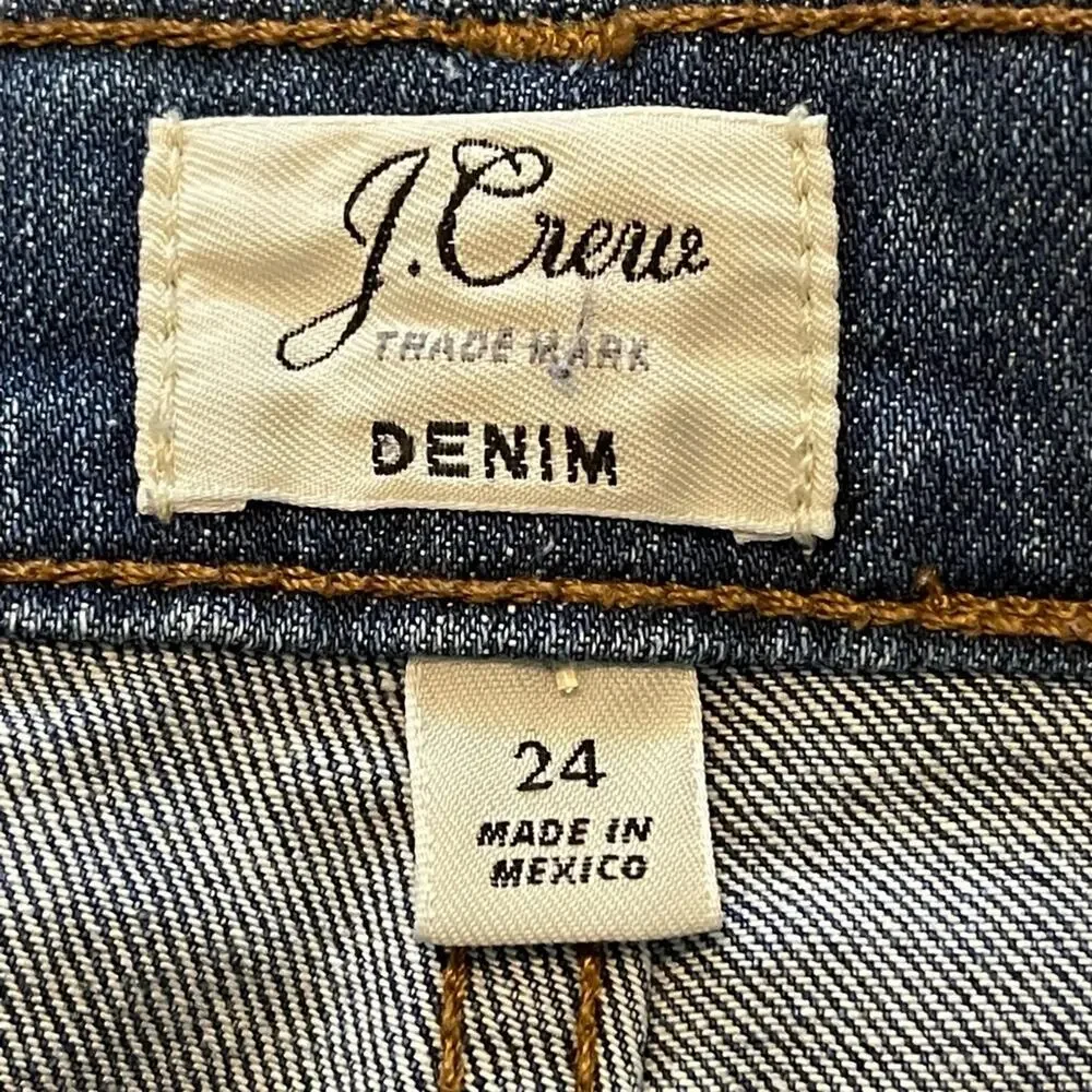 J. Crew High Rise Denim Cuffed Shorts Size 24